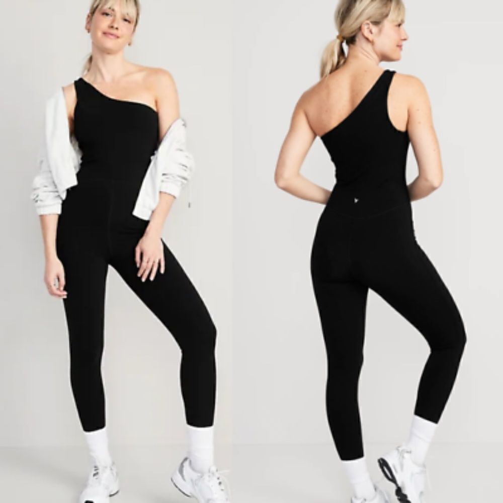 Black One Piece Workout Pants Body Suit Set - Old Navy - NEW - NWT - Size Small